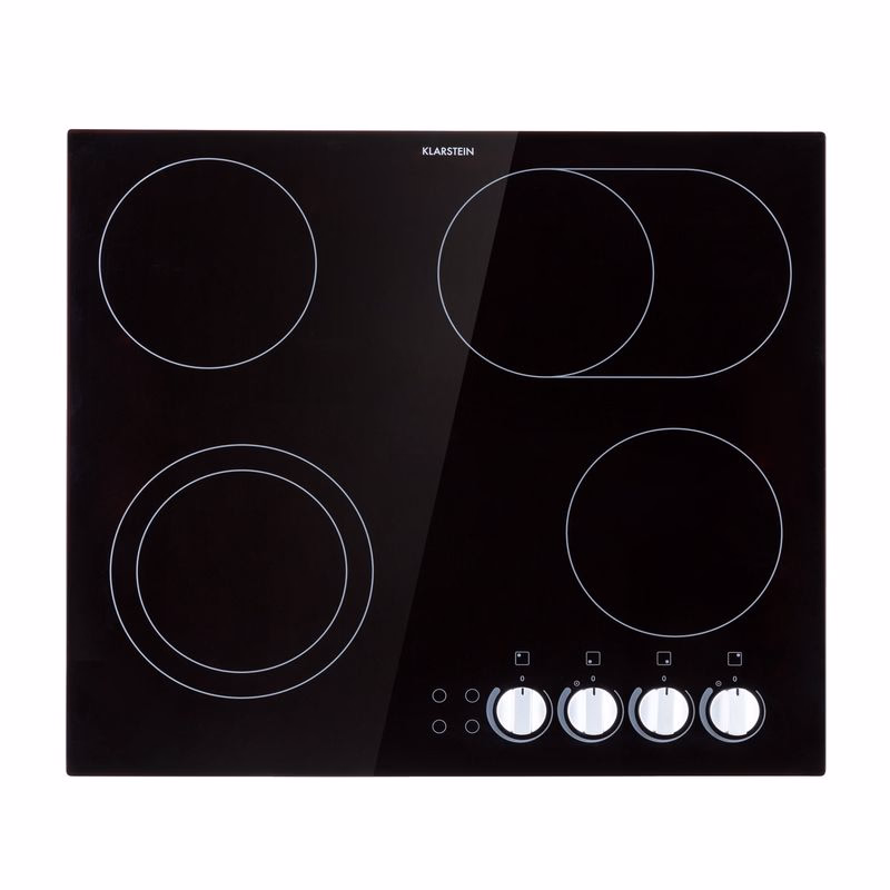 Klarstein EasyCook, sklokeramická varná doska, 6100 W, otočný regulátor, čierna