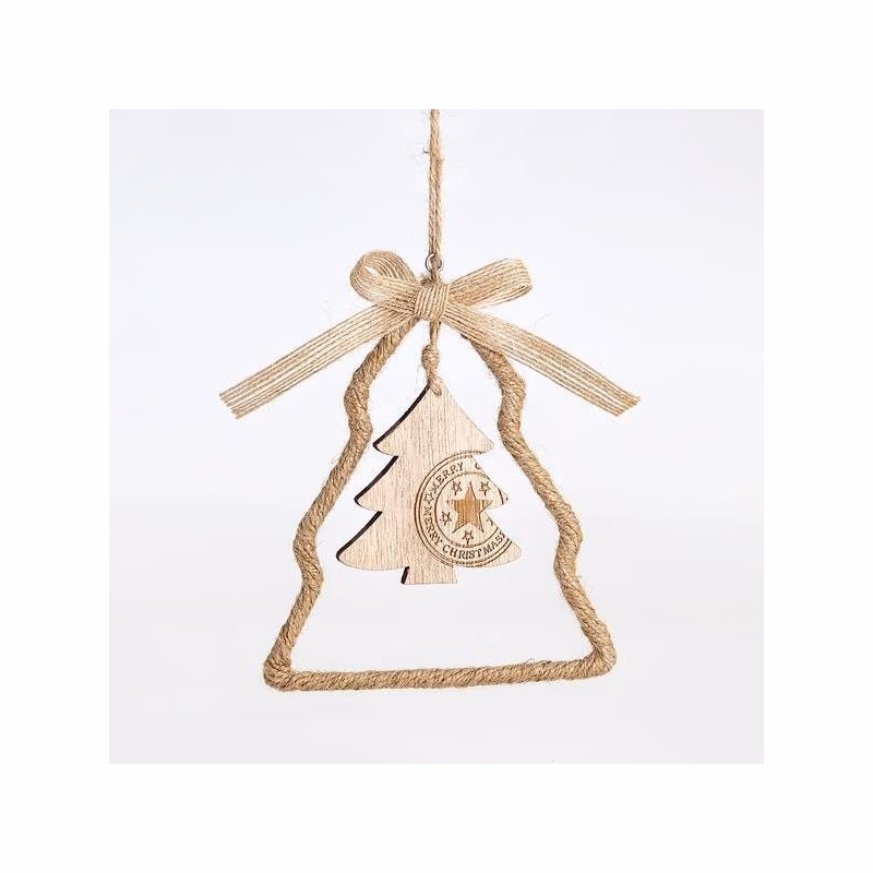 Eurolamp Vianočné dekorácie závesný strom 25 x 12 x 0,5 cm, 1 ks
