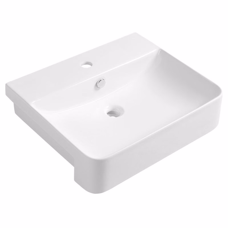 ISVEA - SOTT AQUA keramické umývadlo polozápustné, 59x49cm, biela 10SQ51058