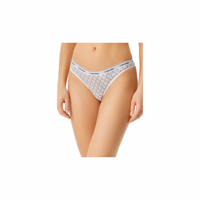 Dámske nohavičky CALVIN KLEIN THONG-PLUSH MONOGRAM