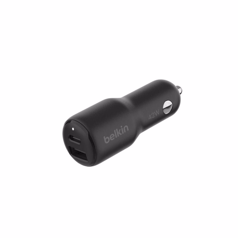 Belkin BOOST CHARGE™ 42W Duálna Power Delivery PPS nabíjačka do auta - 30W USB-C & 12W USB-A, čierna