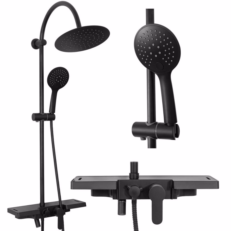 REA REA - Sprchový set s batériou 150mm Vigo čierny REA-P7001