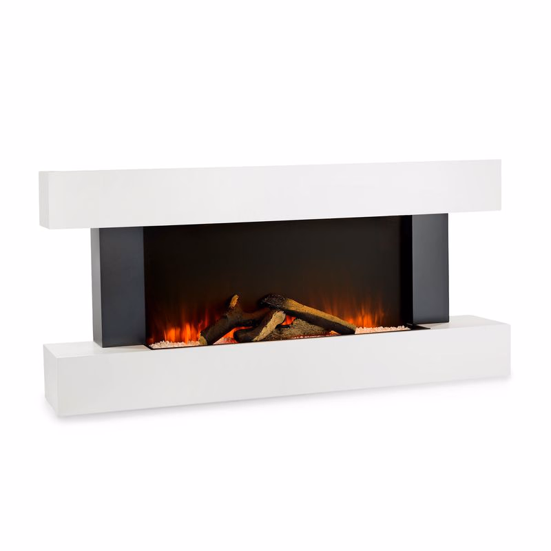 Klarstein Studio Light & Fire 1, elektrický krb, 1000/2000 W, MDF, diaľkové ovládanie, biely