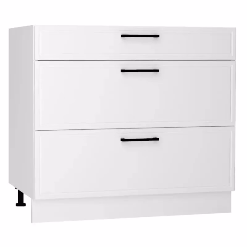 Kuchynská skrinka Emily D90PC S/3 biely hrášok mat