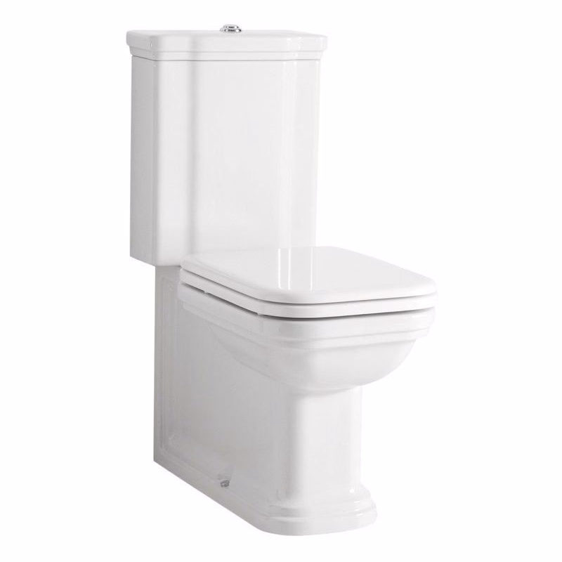 KERASAN - WALDORF WC kombi, spodný/zadný odpad, biela-chrom WCSET04-WALDORF