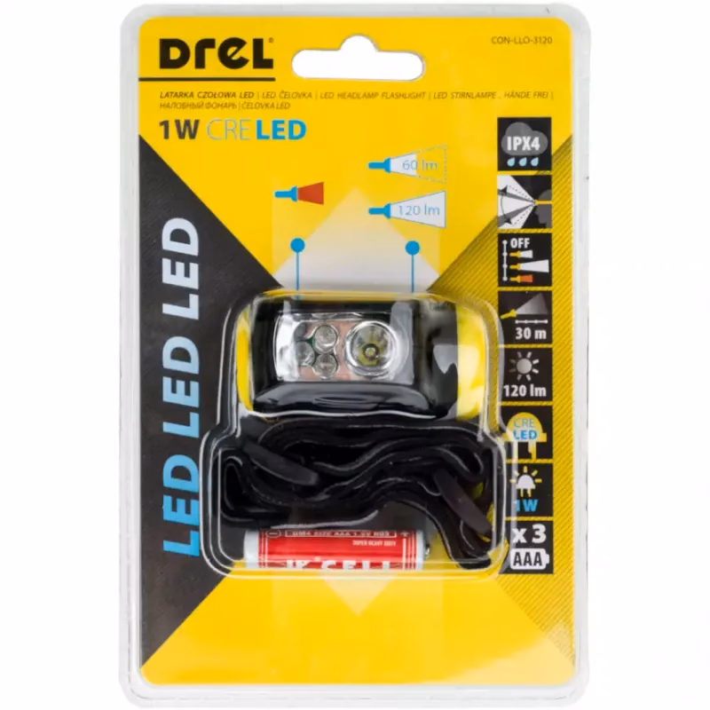 Čelovka 1W LED