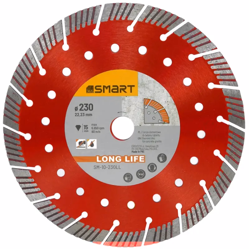 Diamantový kotúč 230 mm na rezanie betónu, žuly SM-10-230LL