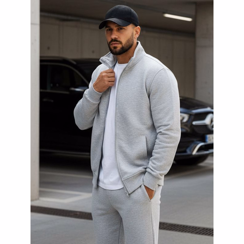 Pánska mikina v šedom prevedení (bx4109)