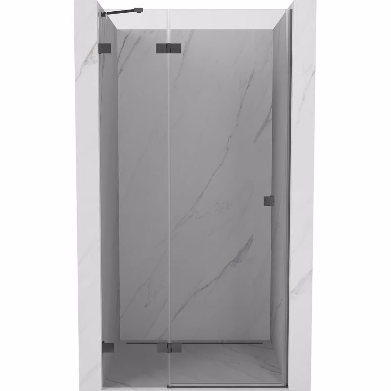 MEXEN/S - Lunar sprchové dvere krídlové ľavé 80, transparent, grafit kartáčovaná 834-080-000-66-00-L