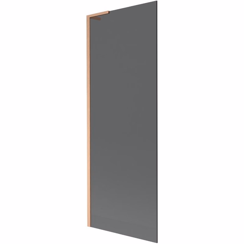 MEXEN/S - Next L vaňová zástena FIX 70 x 150, grafit, meď kartáčovaná 895-070-000-03-40-65