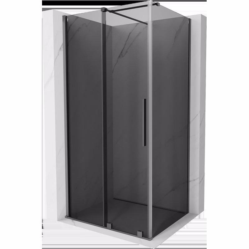 MEXEN/S - Velár sprchovací kút, posuvné dvere 140 x 90, grafit, grafit metal 871-140-090-41-95