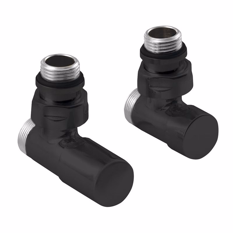 SAPHO - COMPACT BLACK pripojovacia sada ventilov ručná rohová, čierna matná CP5115BS