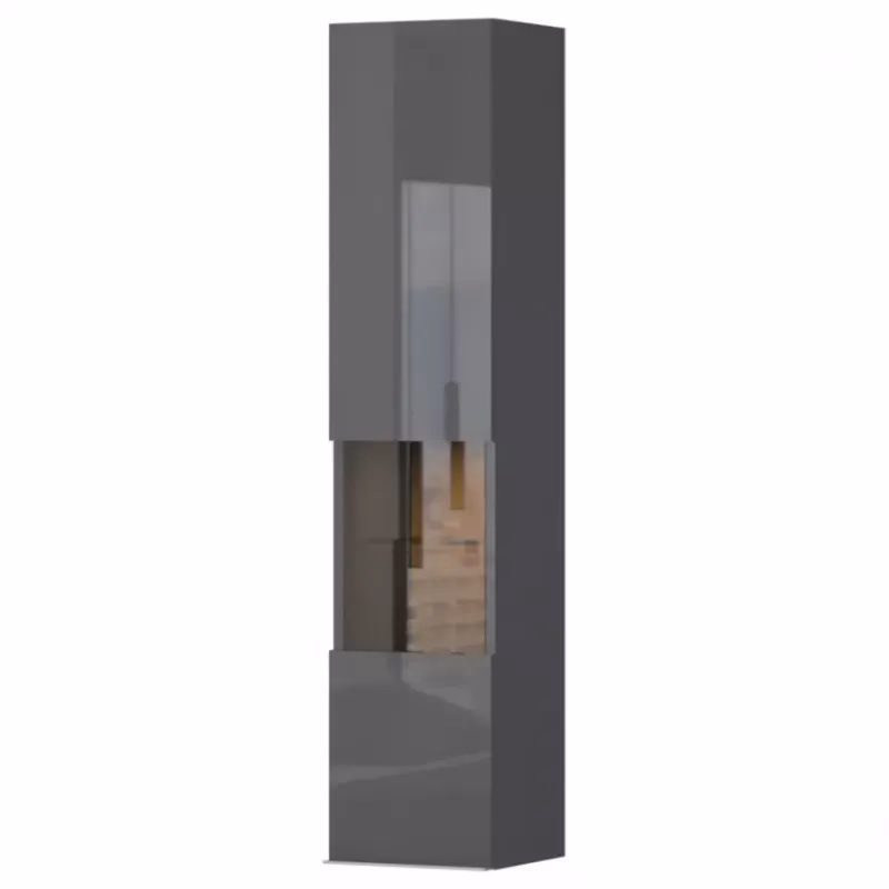 Vitrína Onyx VK30-1KS/ON lakované anthracite/pacific walnut