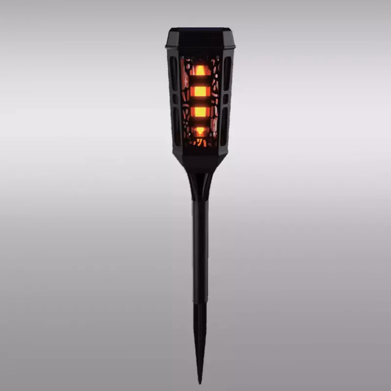 Solárna lampa 46810 Flame čierna