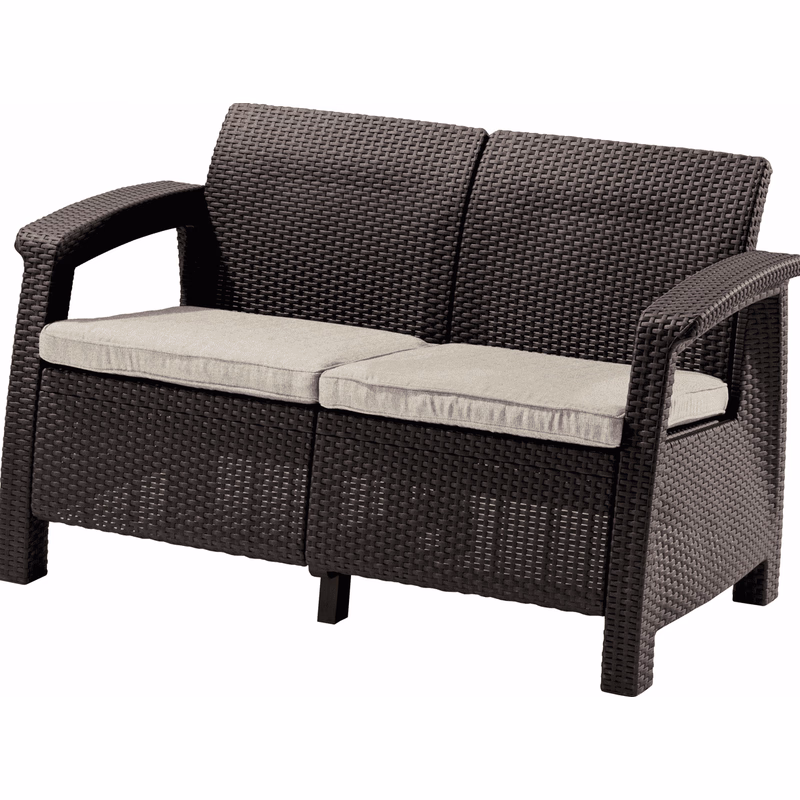 KETER Záhradná pohovka GREEK LOVE SEAT | hnedá