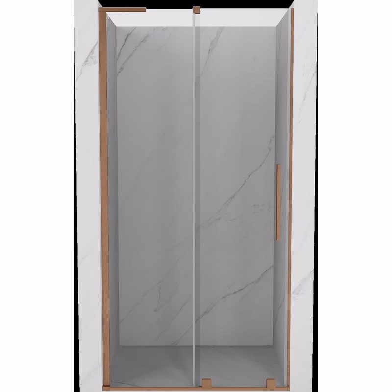 MEXEN/S - Velar L posuvné sprchové dvere 110, transparent, meď kartáčovaná 871-110-003-01-65