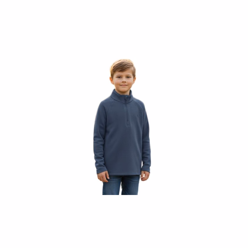 Detská lyžiarska mikina s 1 2 zipsom COLOR KIDS Fleece Pulli - Stretch-7842-Stormy Weather