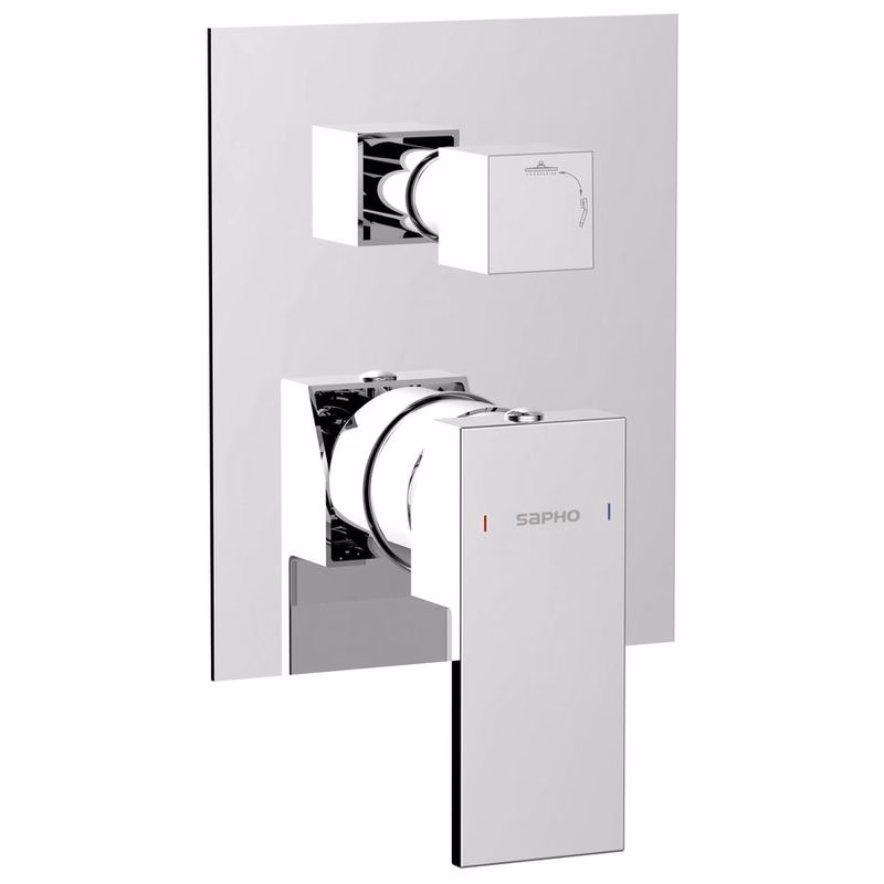 SAPHO - CUBEMIX podomietková sprchová batéria, 2 výstupy, chróm CM042