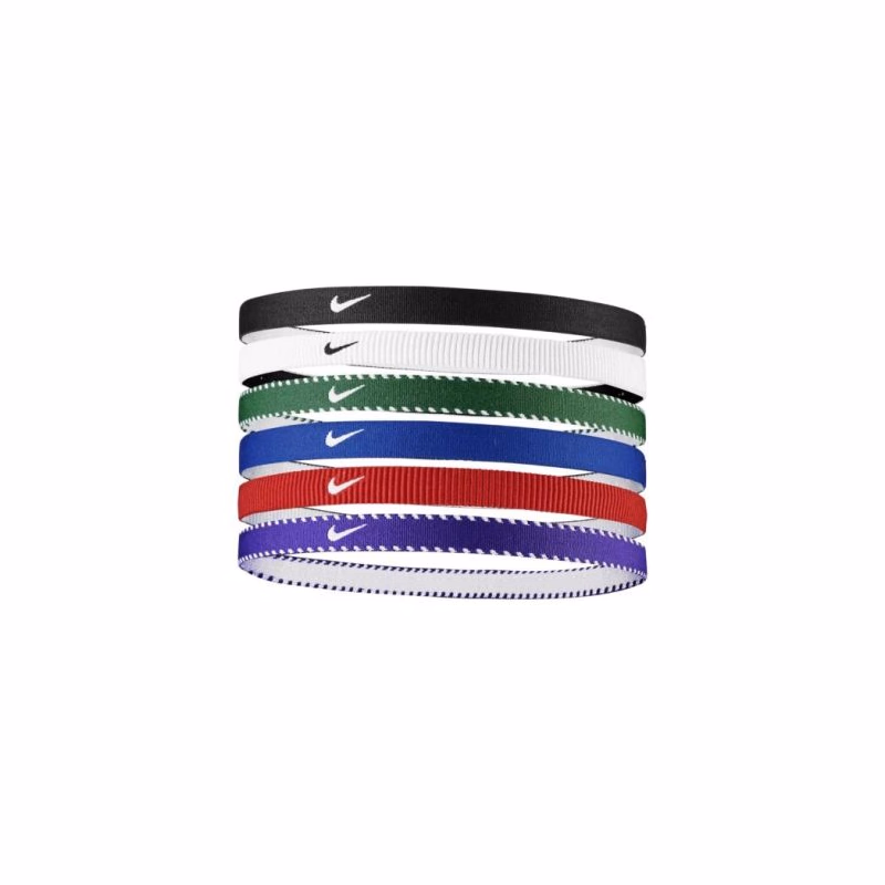 Čelenka NIKE FLEX CLASSIC HEADBANDS 6PK GAME ROYAL UNIVERSITY RED WHITE