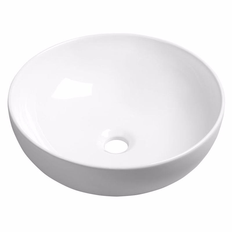 SAPHO - RONDANE keramické umývadlo, priemer 41cm, na dosku, biela AR435