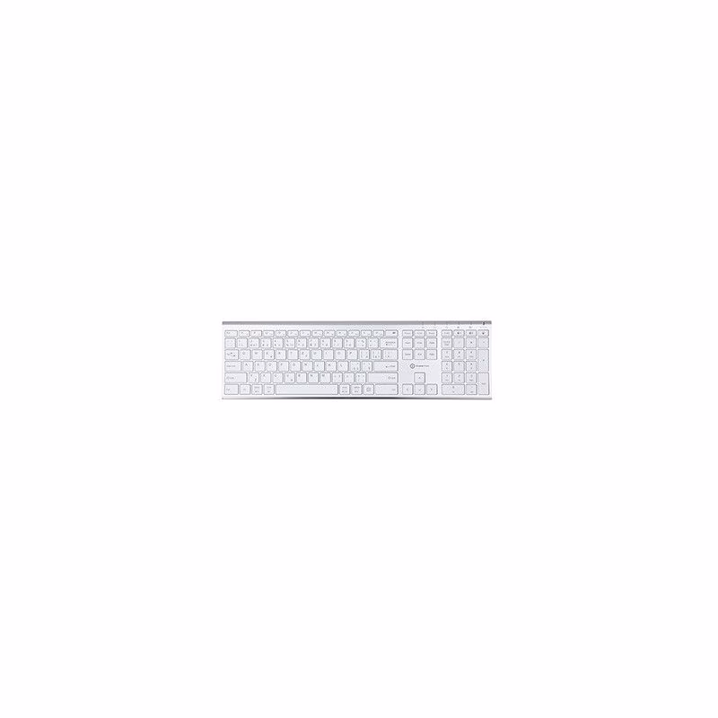 Powerton LIFE ULTRASLIM Klávesnica bezdrôtová CZ/SK, striebra