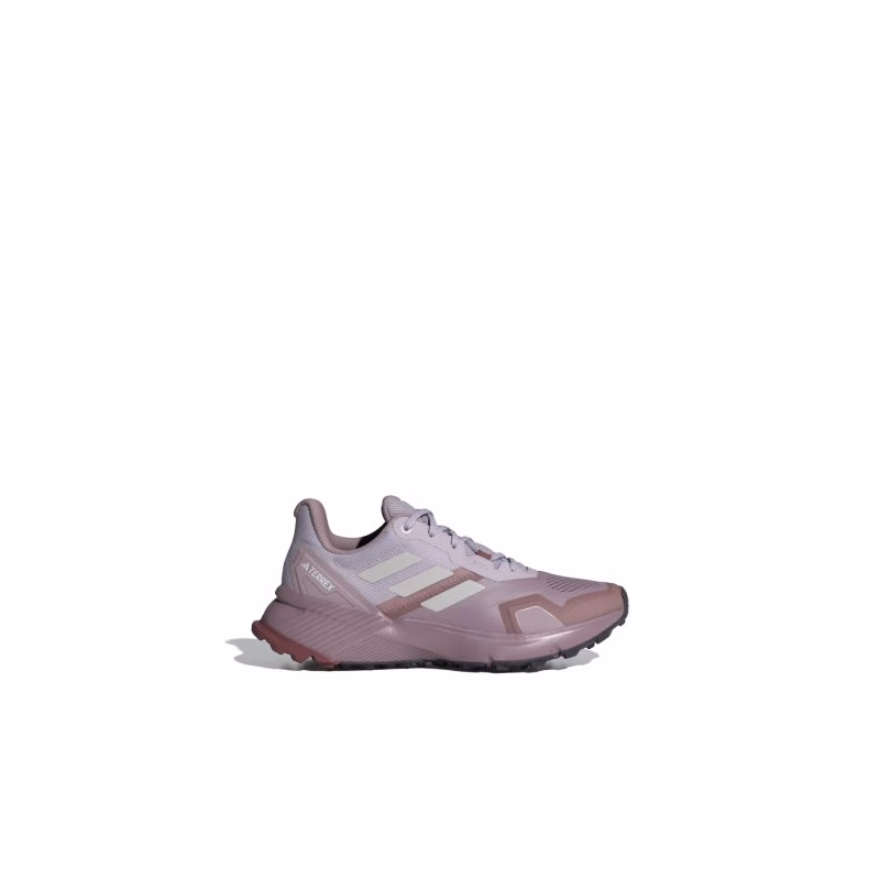 Dámska bežecká trailová obuv ADIDAS Terrex Soulstride W preloved fig grey one burgundy