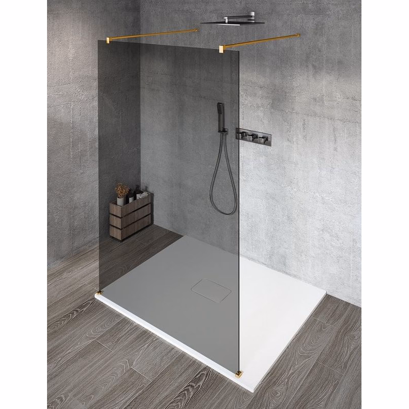 GELCO - VARIO GOLD MATT jednodielna sprchová zástena do priestoru, dymove sklo, 800 GX1380-02