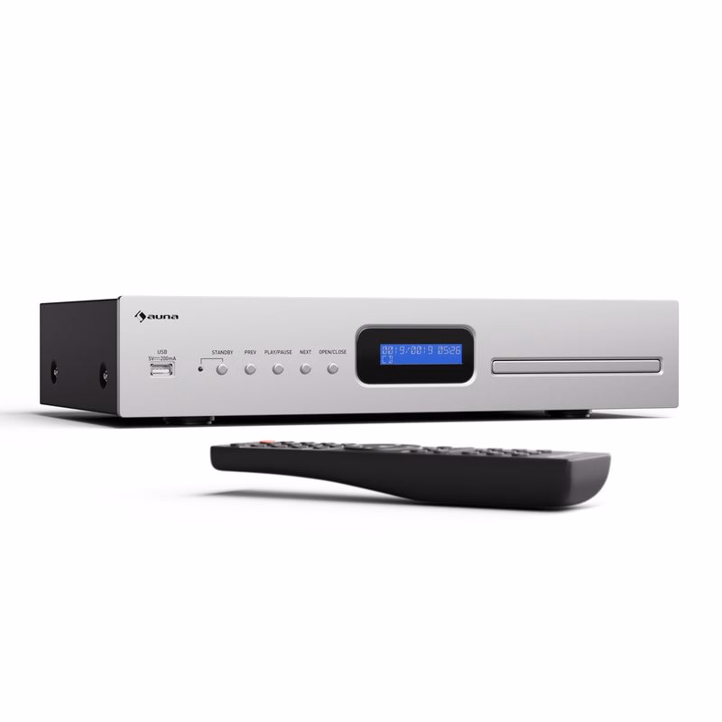 Auna Art22 CD/MP3 prehrávač, HiFi prehrávač, CD, CD-R/RW, CD-MP3, Displej, Diaľkové ovládanie