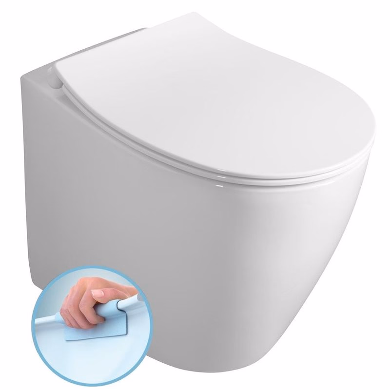 ISVEA - SENTIMENTI WC misa stojaca, Rimless, 36x52cm spodný/zadný odpad, biela 10SM10004SV