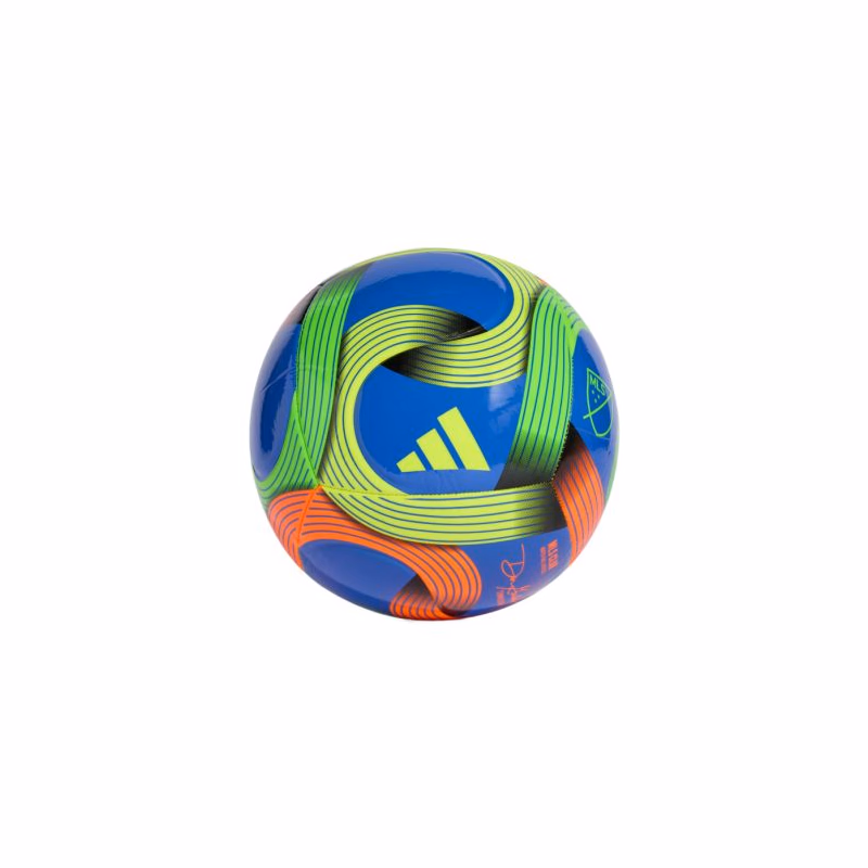 Futbalová lopta ADIDAS MLS CLB HIRBLU GREEN ORANGE
