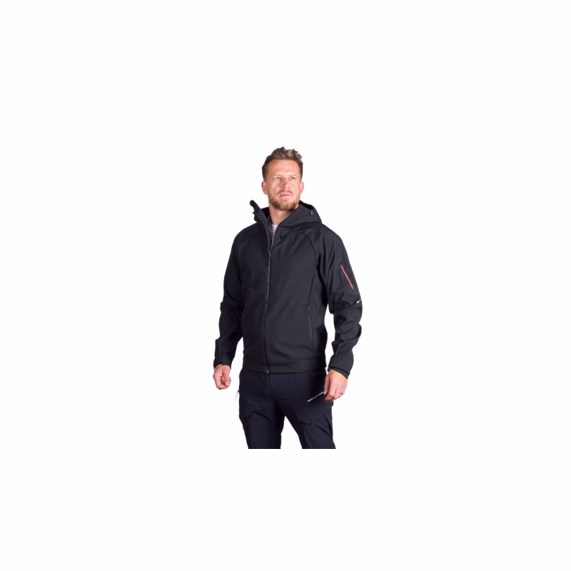 Pánska turistická softshellová bunda NORTHFINDER BRIO-269black
