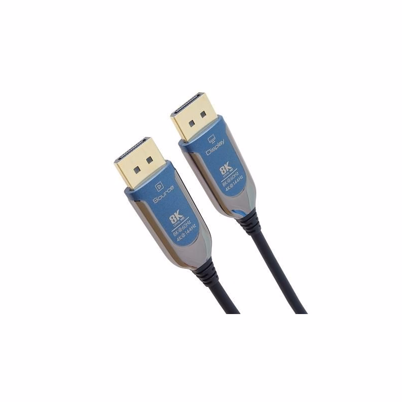 PremiumCord 8K Optický DisplayPort 1.4 prípojný kábel M/M, pozlátené konekt. 25m