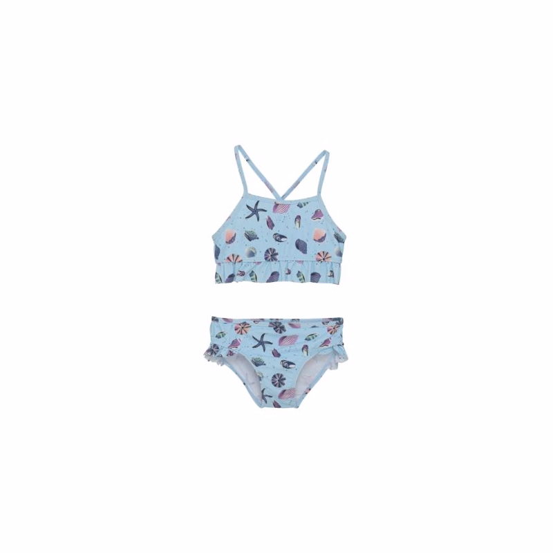 Dievčenské plavky COLOR KIDS Bikini W. Frills, AOP-7148-Summer Song