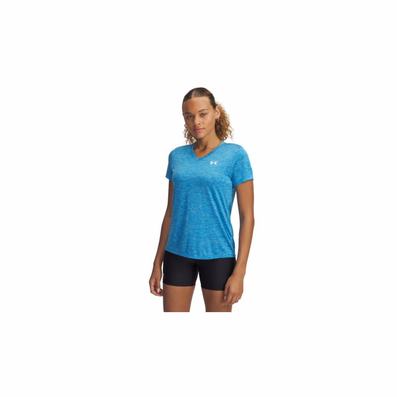 Dámske tréningové tričko s krátkym rukávom UNDER ARMOUR Tech SSV- Twist-BLU