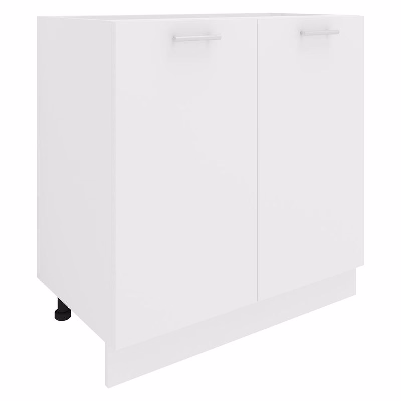 Dolná kuchynská skrinka Esilo, 80 cm, 2 dvierka, biela