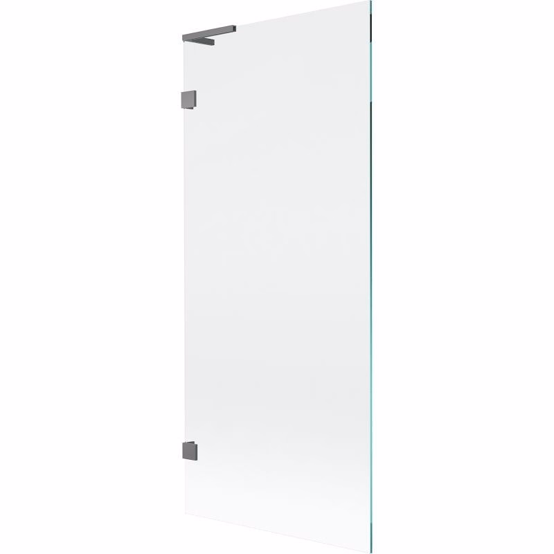MEXEN/S - Lunar L vaňová zástena FIX 80 x 150, transparent, grafit metal 897L-080-000-95-00