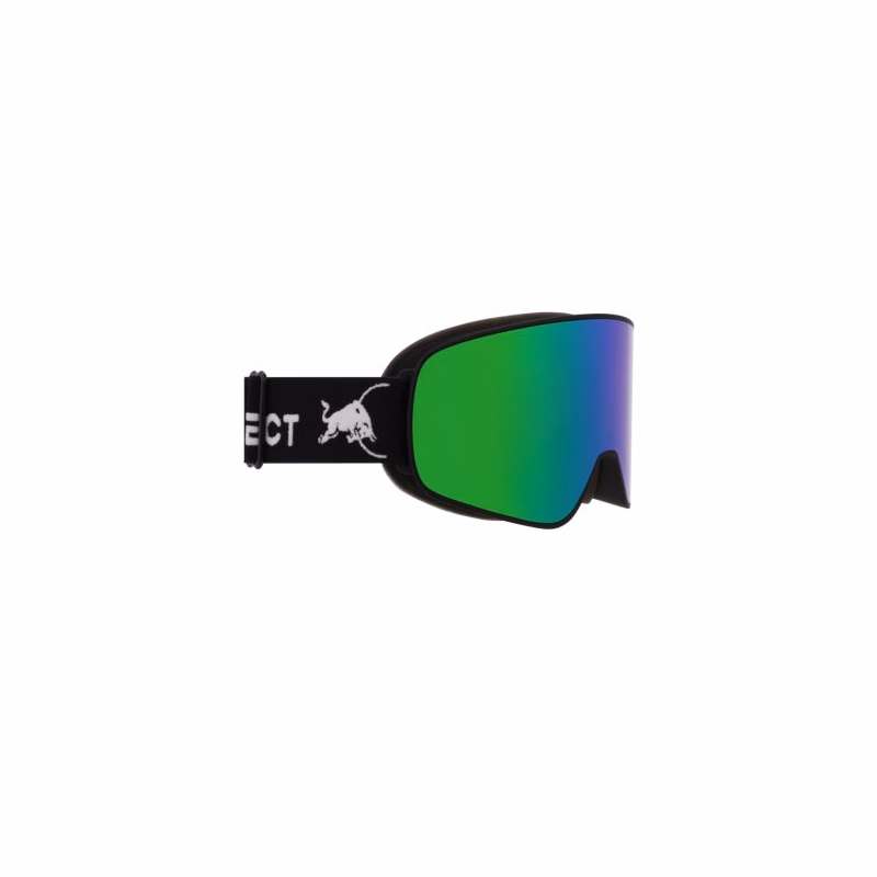 Lyžiarske okuliare RED BULL SPECT RUSH-18GR3, black brown with green mirror