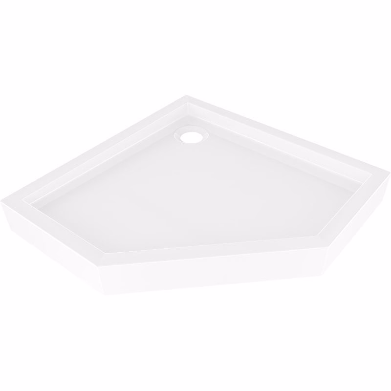 MEXEN - Flow+ päťboká sprchová vanička 90 x 90, biela lesk 46P109090H