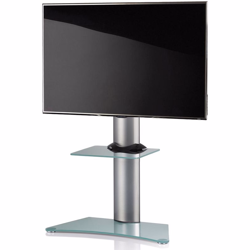 TV stolík VCM "Resida" strieborný/biely