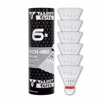 Bedmintonové loptičky TALBOT TORRO Tech 450 Fast 6ks - biele