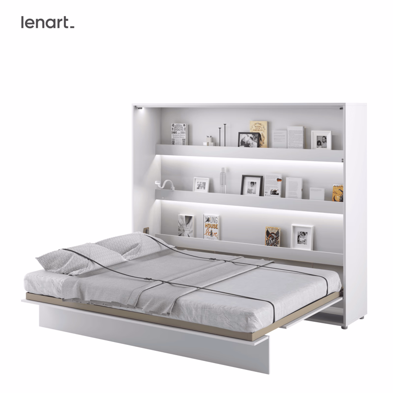 Dig-net nábytok Sklápacia posteľ Lenart BED CONCEPT BC-14 biela | 160 x 200 cm
