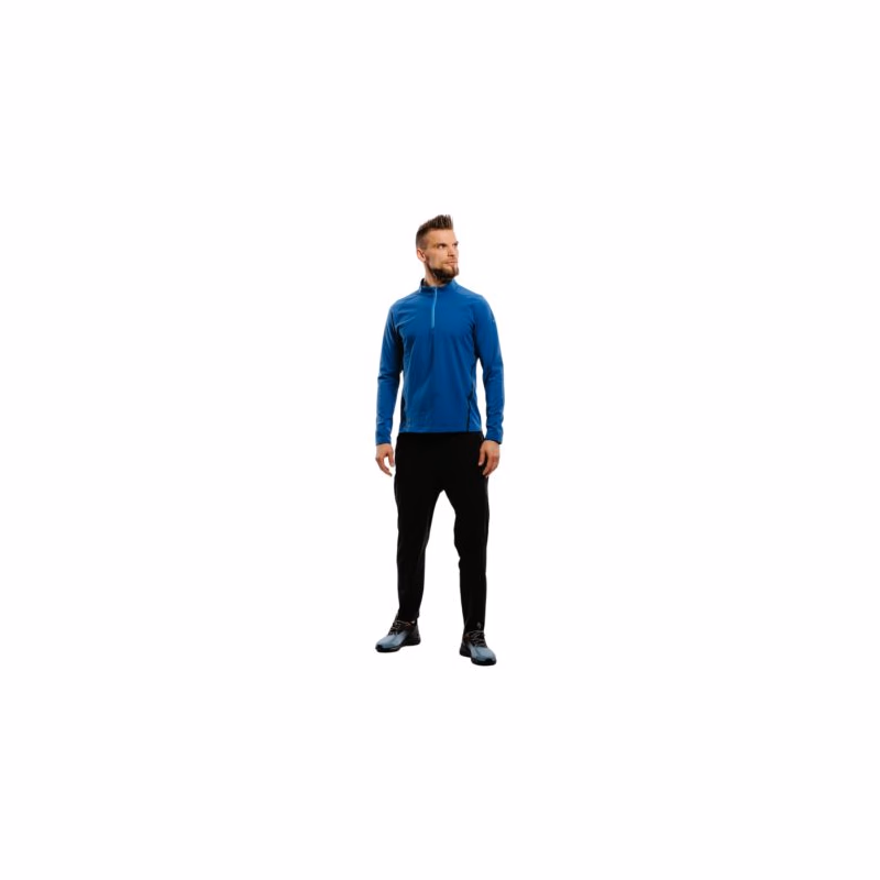 Pánska bežecká mikina s 1 2 zipsom ANTA LS Tee-852215403-3-22_Q1-Titanium Blue