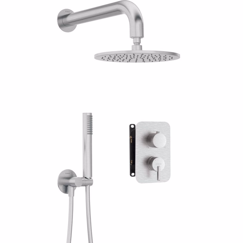DEANTE DEANTE - Silia Concealed BOX, batéria Podomietkový sprchový set, s batériou BOX - so sprchovou hlavicou BXYYFQSM