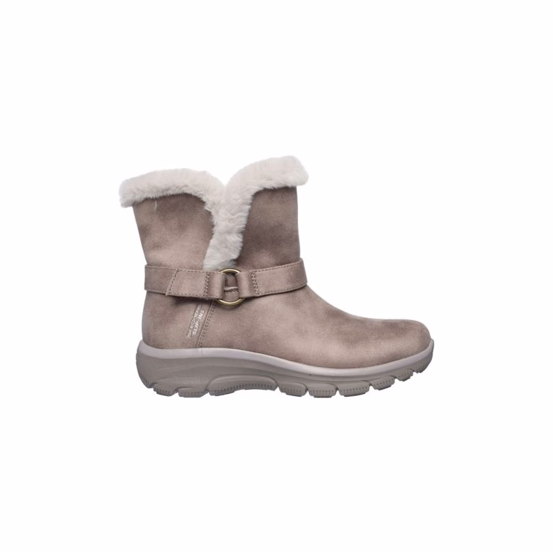 Dámske členkové zimné topánky SKECHERS Easy Going Dreamer dark taupe