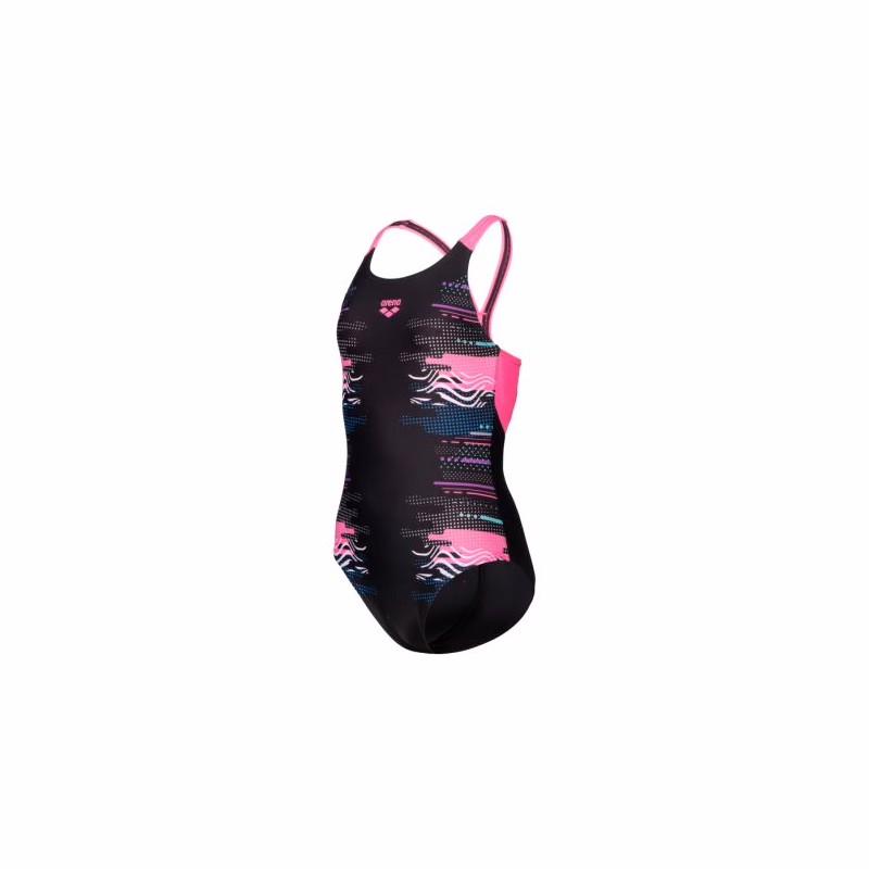 Dievčenské plavecké jednodielne plavky ARENA GIRLS RHYTHM SWIMSUIT V BACK L