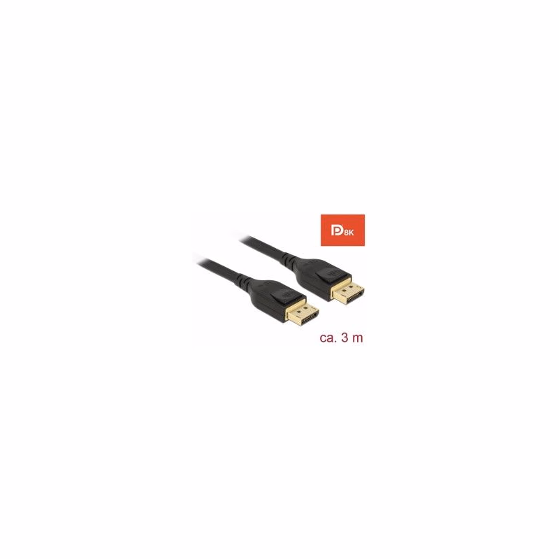 Delock DisplayPort kábel 8K 60 Hz 3 m DP 8K certifikované