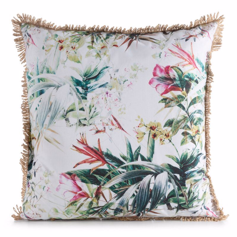 ArtFir Obliečka na vankúš GARDEN 31B | biela/zelená 45 x 45 cm