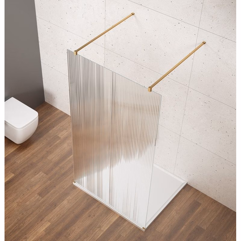 GELCO - VARIO GOLD MATT jednodielna sprchová zástena do priestoru, sklo nordic, 1200  GX1512-09