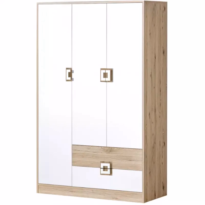 Skriňa Nico 120 biela/svetly dub nr-3