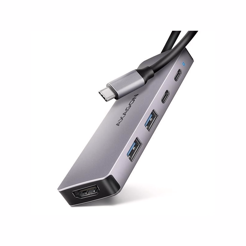 AXAGON HMC-5H60, USB 5Gbps húb, porty 2x USB-A, 1x USB-C, HDMI 4k/60, PD 100W, kábel USB-C 15cm